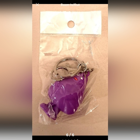 McDonald's Restaurants Purple Grimace Fast Food Employee Key Chain NOS New - Picture 5 of 5